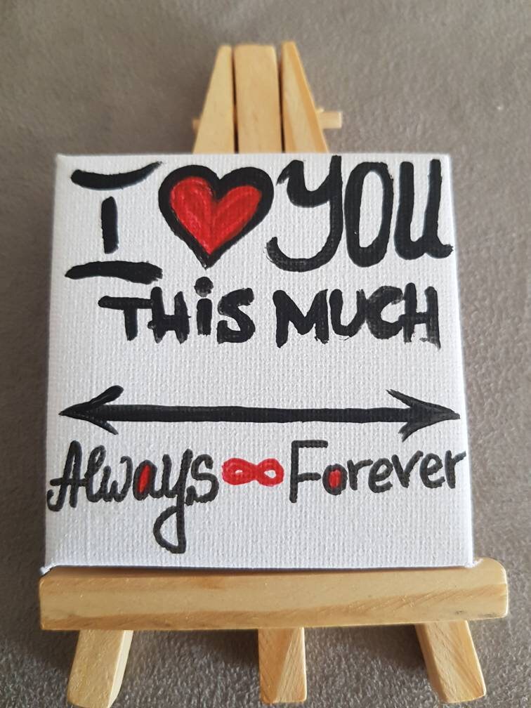 Love You So Much Love You Canvas Love You Gift Mini Art Small Etsy Love You So Much Love You Canvas Love You Gift Mini Art Small Etsy