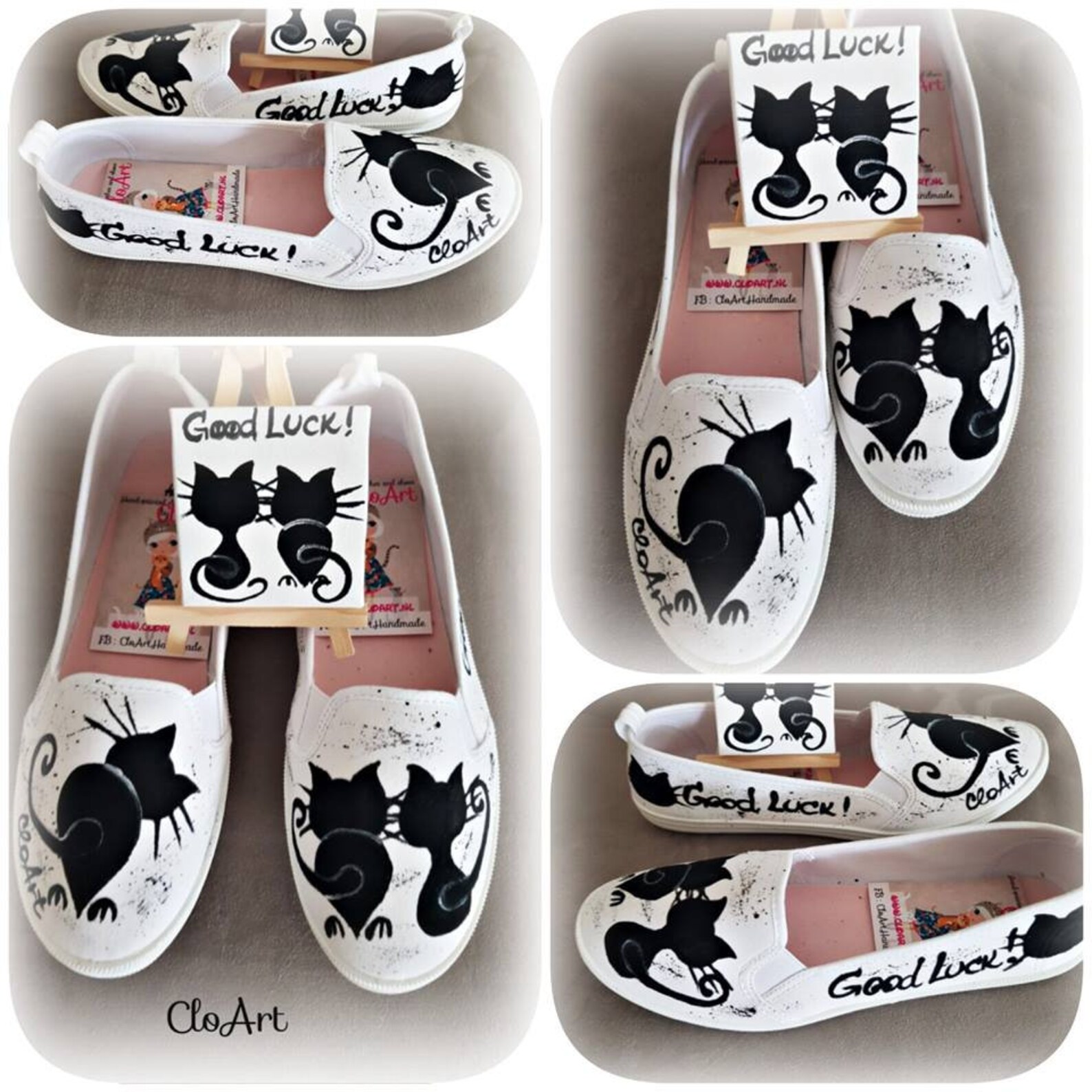 Painted Sneakers With Cats Cats Sneakers Painted Shoes Art Etsy