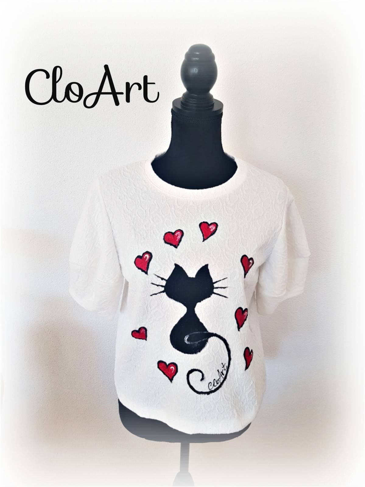 Blouses with cats on them hot sale