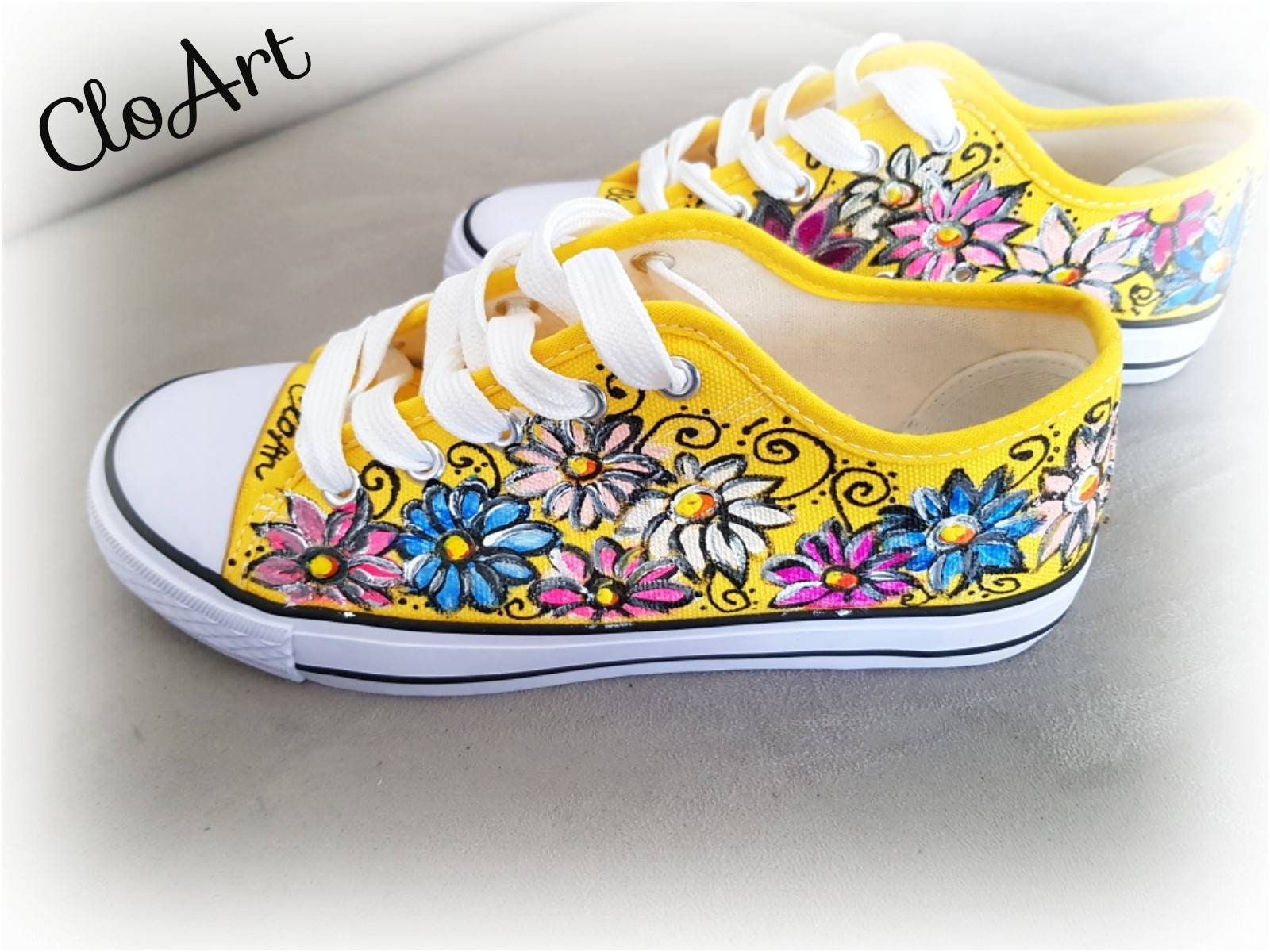Yellow flower shop shoes
