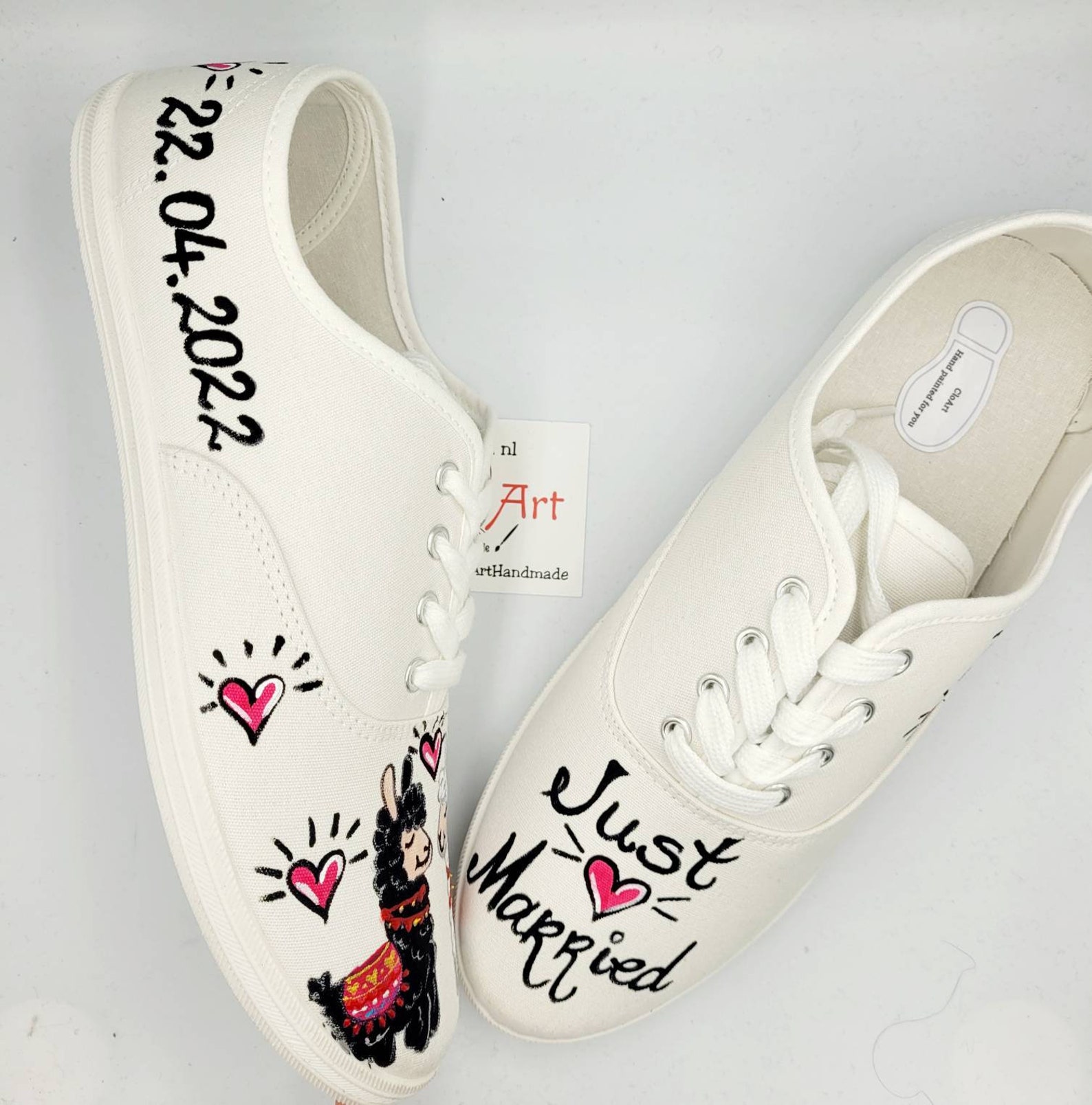 Customized Wedding Tie Sneakers, Bride Sneakers, Wedding Custom Shoes ...