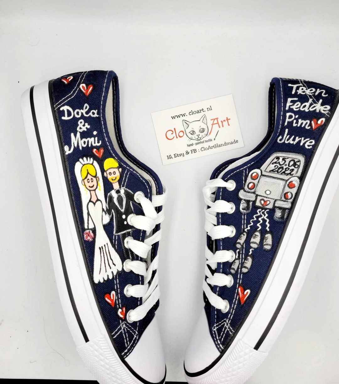 Customized Groom Wedding Tie Sneakers, Wedding Shoes for Him, Custom ...