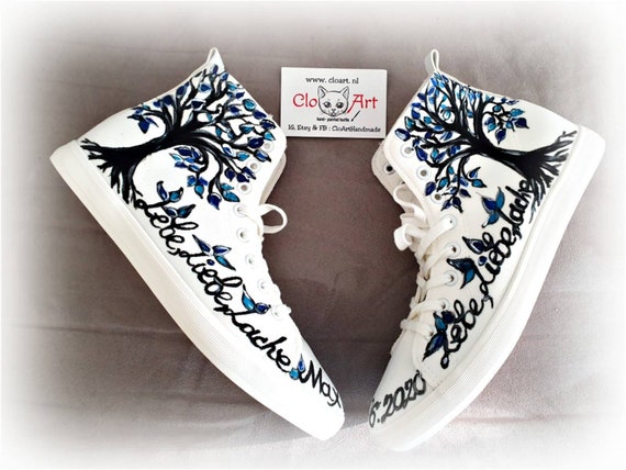 Custom Wedding Sneakers Symbolic Shoes Bridal Custom Shoes Tree of Life Shoes Engagement Shoes Bridesmaid Sneakers Rustic Wedding Etsy UK