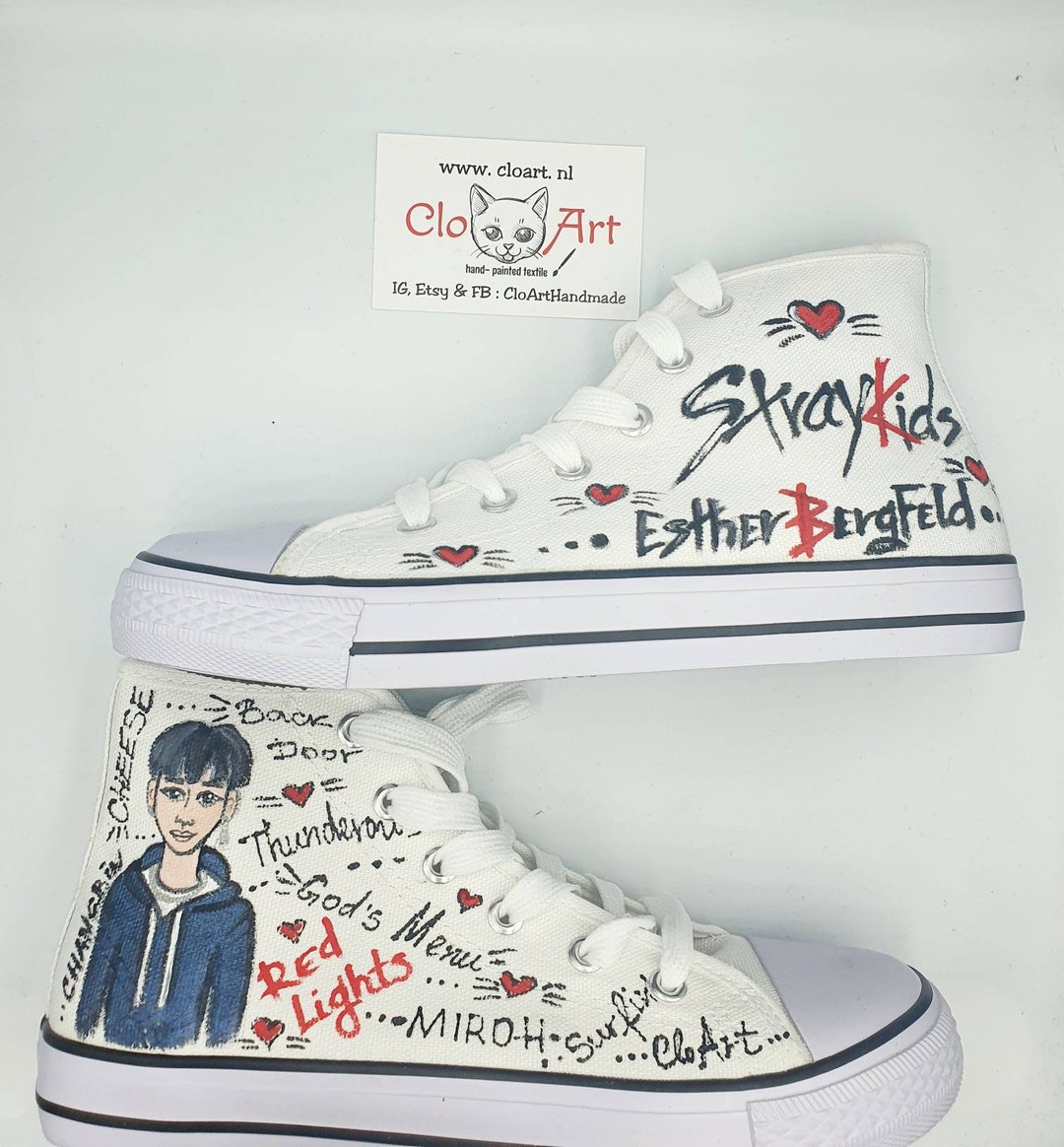 Custom Stray Kids Hi-tops, Hand-painted K-pop Sneakers - Etsy