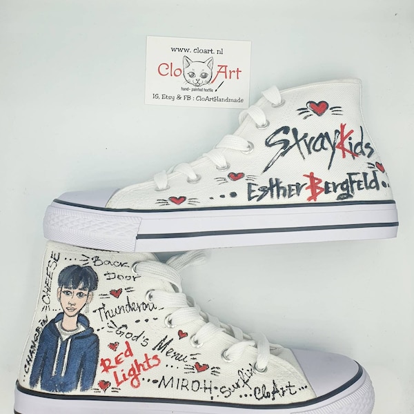 Stray kids hi tops, Custom Stray Kids gift, Stray Kids shoes, k-pop sneakers,  k-pop gift, Korean boy band, Custom k-pop sneakers,  K-pop