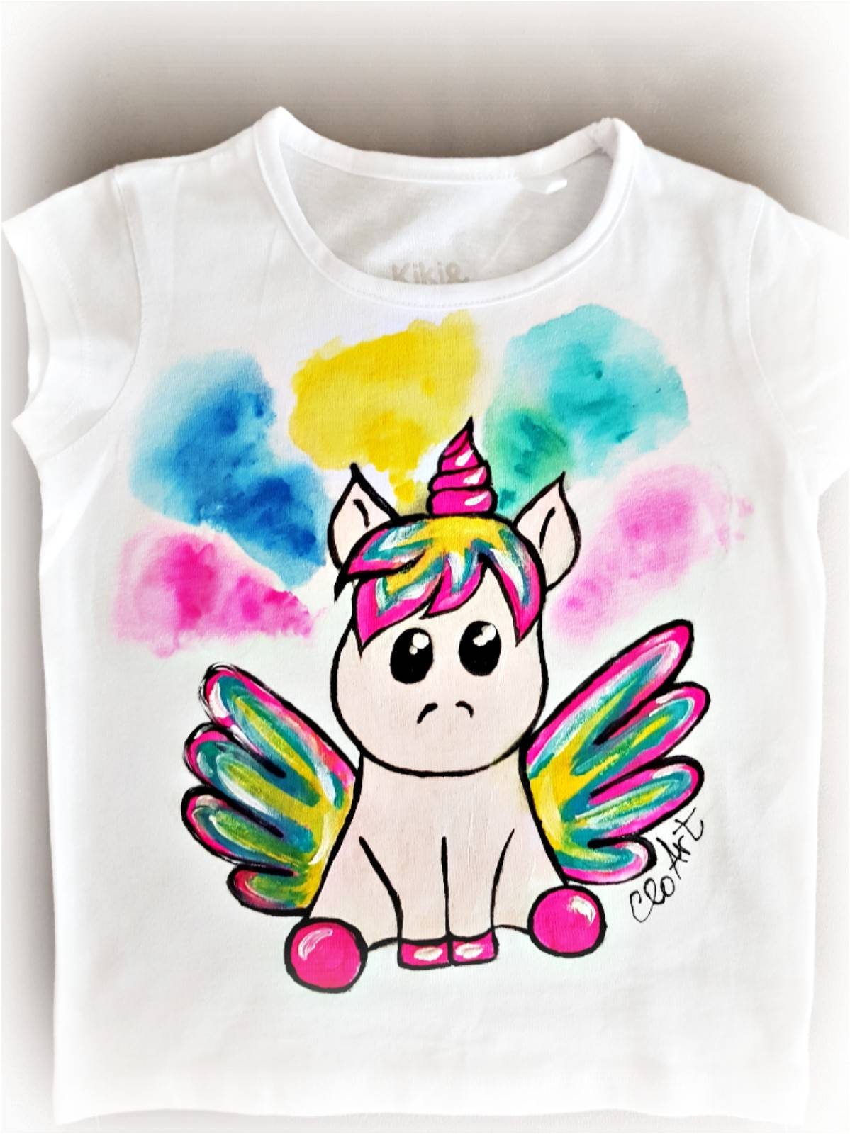 Hand Painted T-shirt Unicorn Painted 