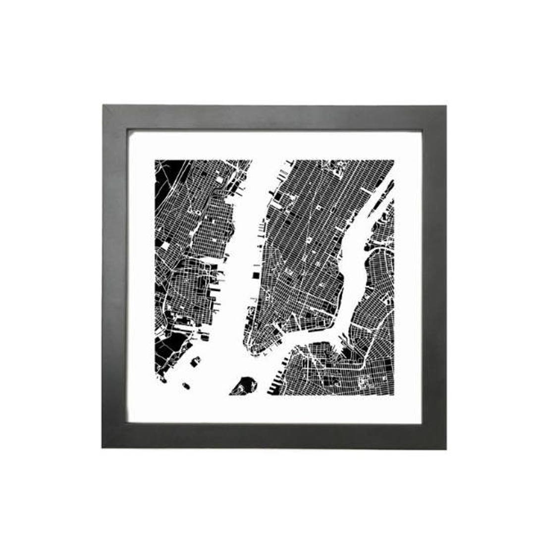 New York City Map Art Etsy