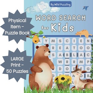 Word Search Puzzle Book for KIDS Themed pages in LARGE Print, Kids Word Games, Children’s Puzzle Book, Fun Gift for Kids, Kids Word Puzzles