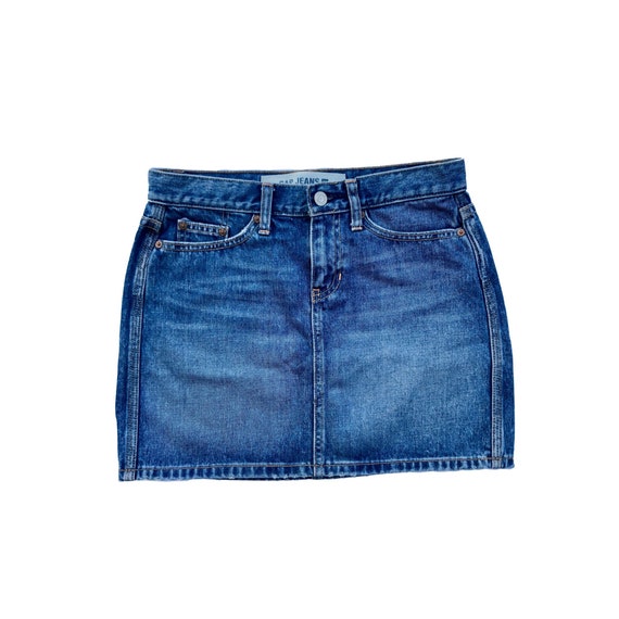 fitted denim mini skirt
