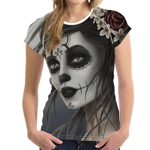 sugar skull t shirt uk