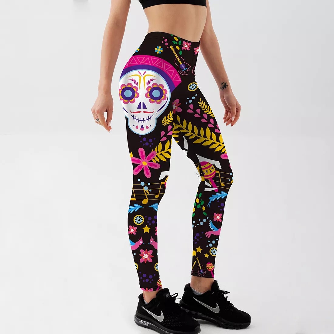 Sugar skull shop running tights