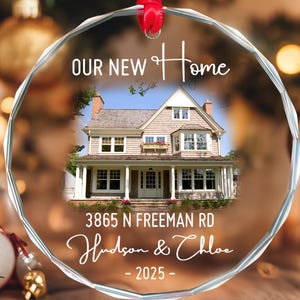 2025年新築祝いのカスタム写真入りクリスマスオーナメント、新築祝いのギフト、新築祝いのギフト