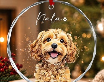 Personalized Dog Christmas Ornament, Custom Pet Photo Keepsake, Holiday Gift for Dog Lovers