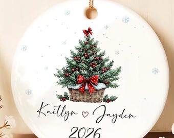 Personalized Couple Name Ornament, Our First Christmas Together Keepsake