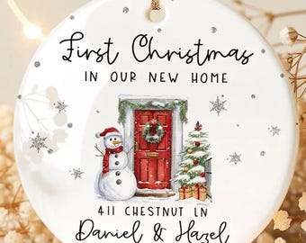 Personalized First Christmas In New Home Ornament 2026, Housewarming Gift