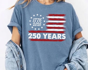 Retro 1776-2026 Independence Day Shirt, 250th America Anniversary T-Shirt, Patriotic USA Flag Shirt