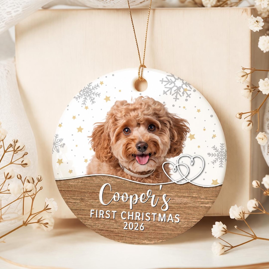 Personalized Dog Ornament 2026, Custom Photo Dog Christmas Ornament, Dog Name Ornament, Dog Portrait Christmas Ornament, Gift For Dog Lover