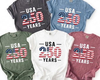 USA 250th Anniversary Shirt, 4th July Family Tee, Independence Day Shirts