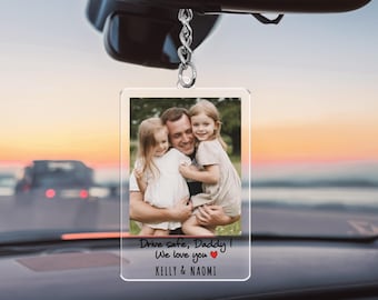 Custom Dad Photo Acrylic Keychain, Drive Safe Daddy Gift from Baby, Father's Day Gift for Dads, Grandpa