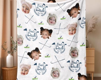 Personalized Dad Golf Blanket, Dad By Par Valentine's Gift For Him