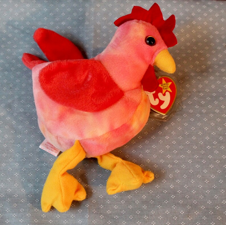 Ty Beanie Babies Strut the Rooster This Chicken is from 1996 | Etsy