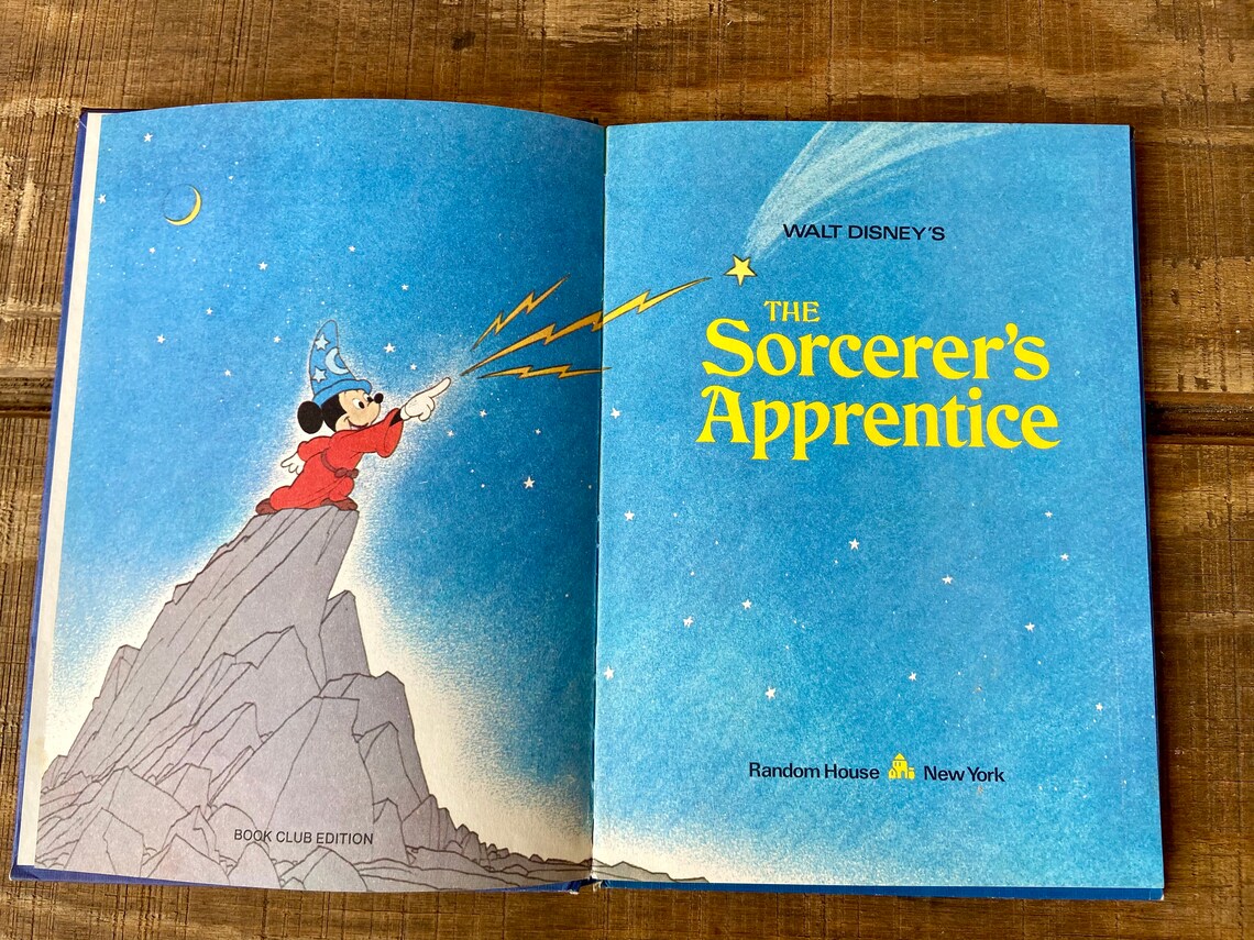 Children's Book The Sorcerer's Apprentice a Walt Etsy