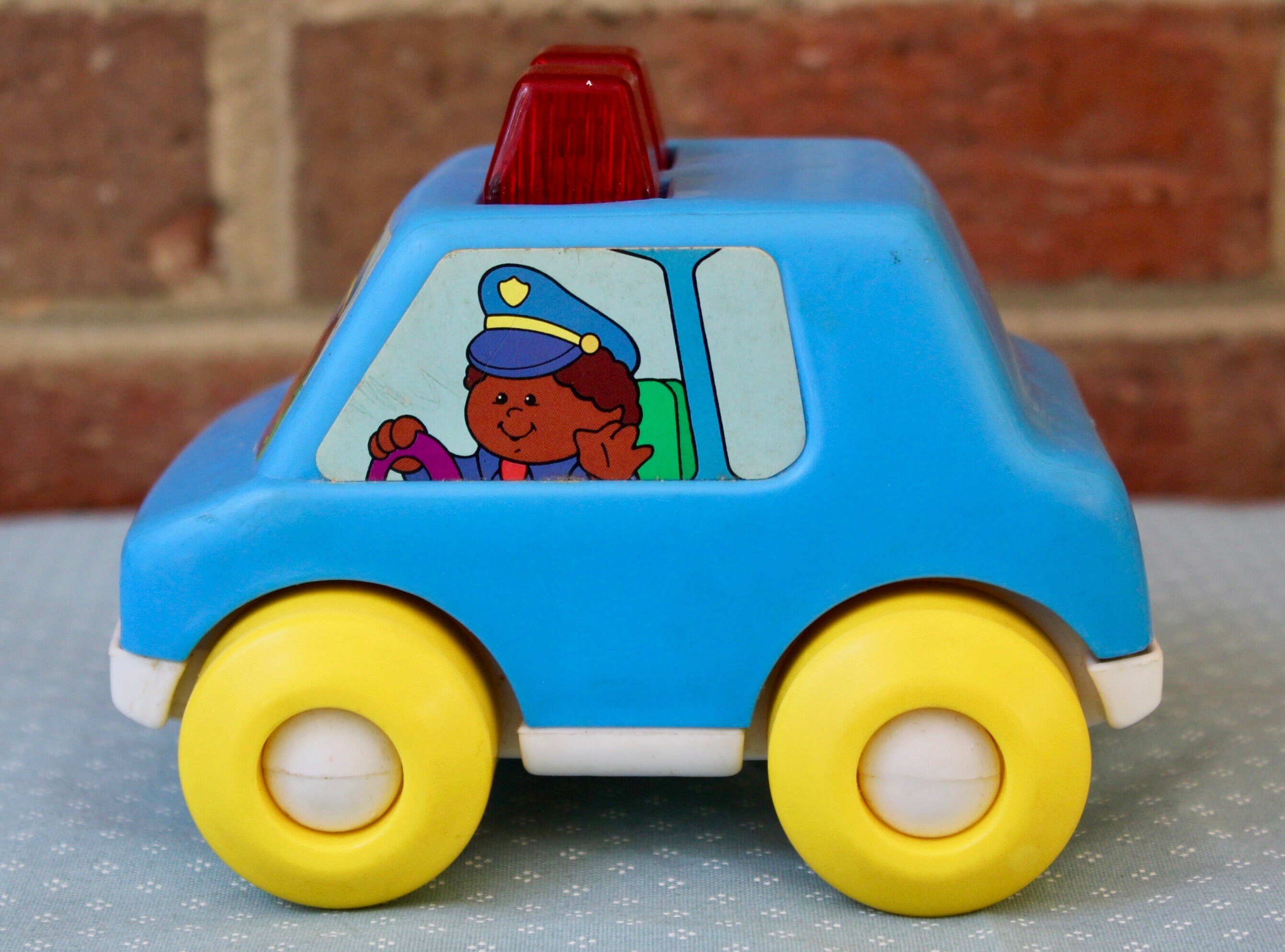 Playskool Police Car push toy Siren and flashing lights Etsy