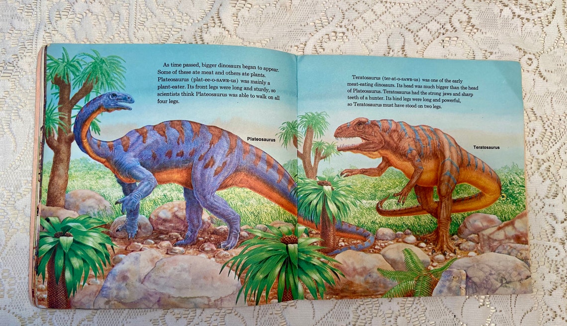 Children's book Dinosaurs by Peter Zallinger A Random Etsy