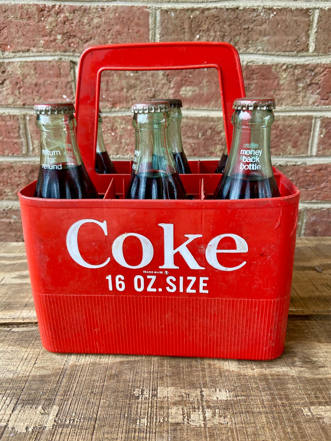 Coke Case Coca Cola Plastic Case With 6 Full 1 Pint Coke Etsy
