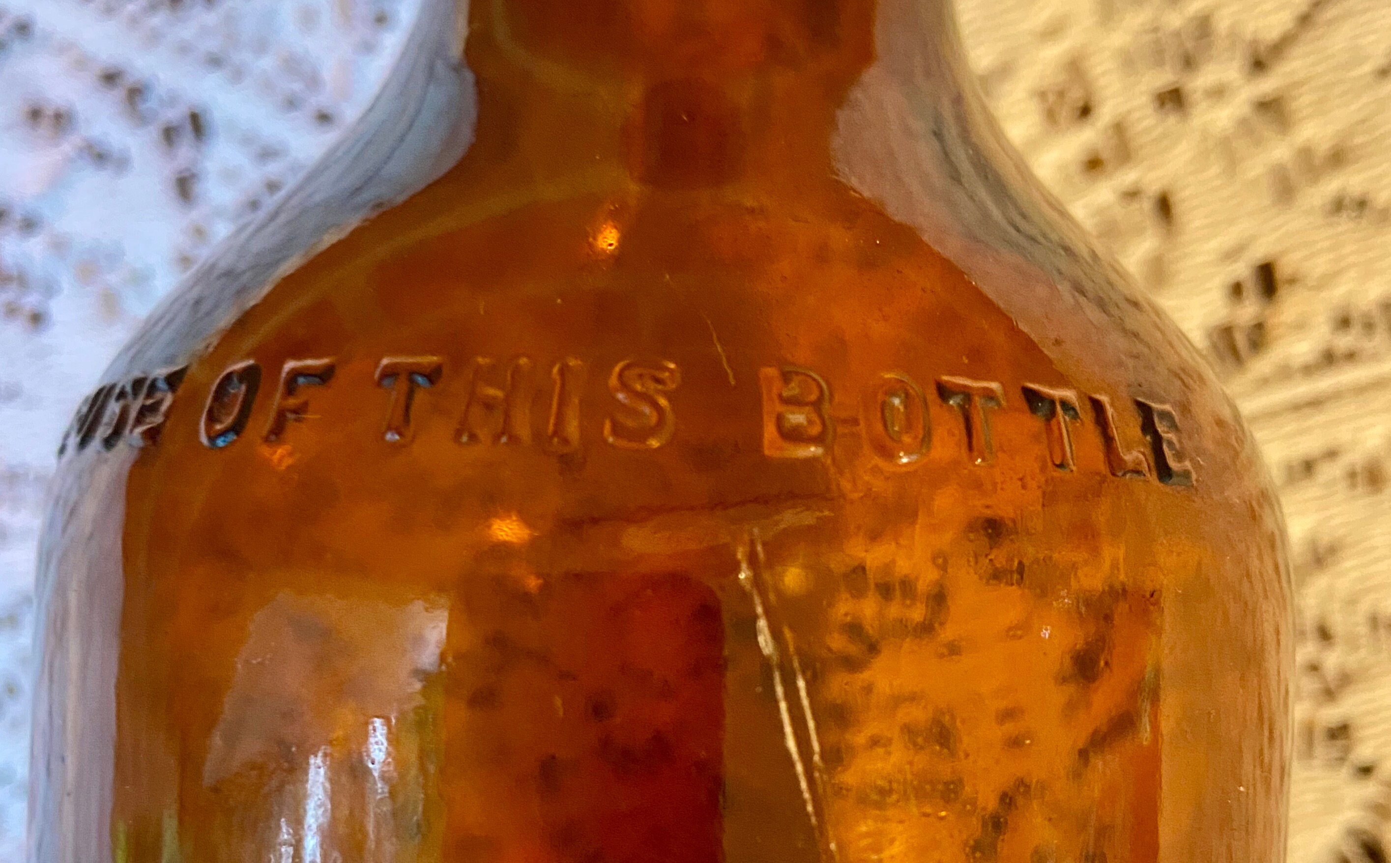 Amber 4/5 quart glass bottle Alcohol bottle from 1940's Etsy