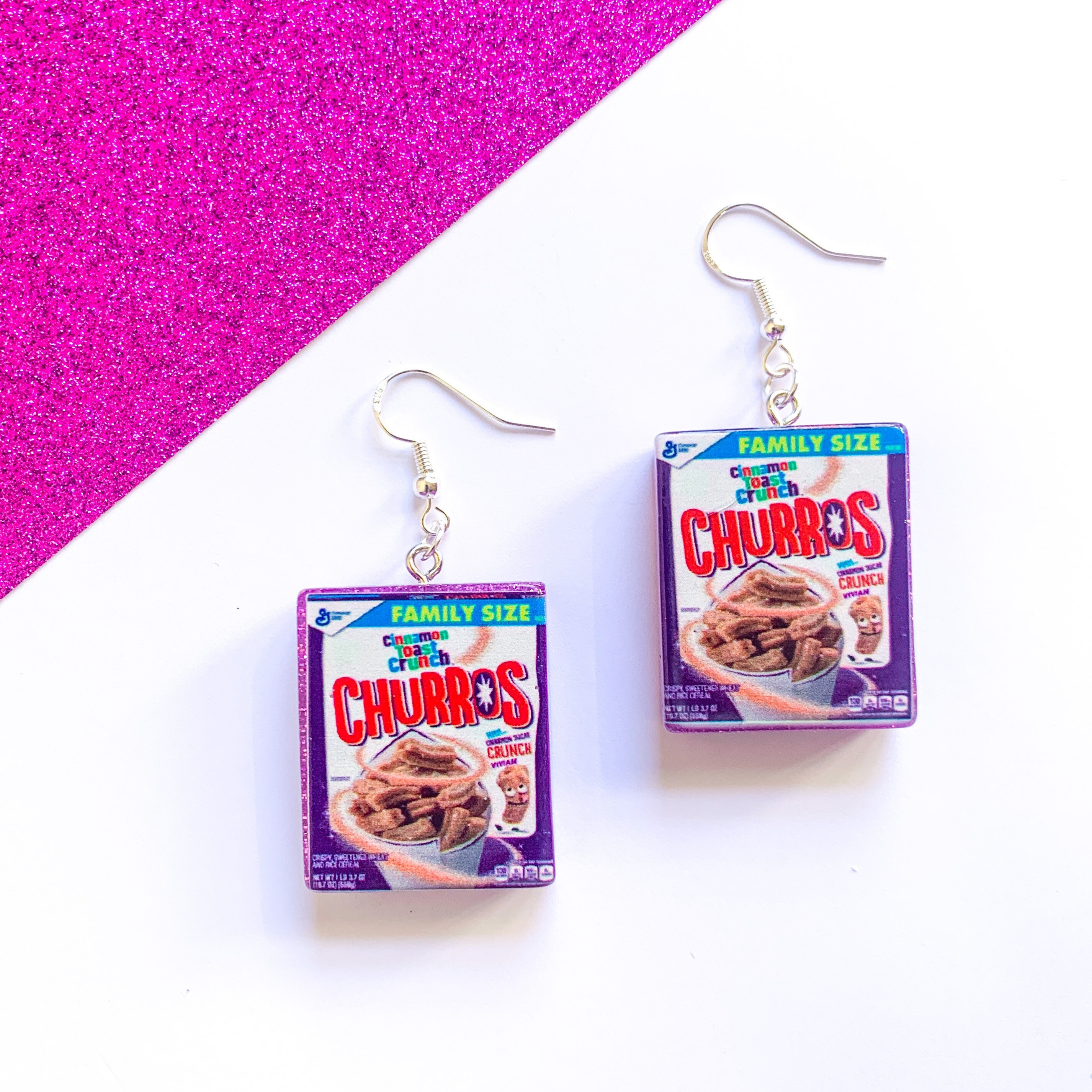 Cereal box earrings Etsy