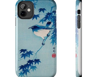 Maple Branch Robin Tough Phone Case, Ohara Koson Art, Protective iPhone Cover, Bird Lover Gift, Nature Design, Wildlife Phone Shell