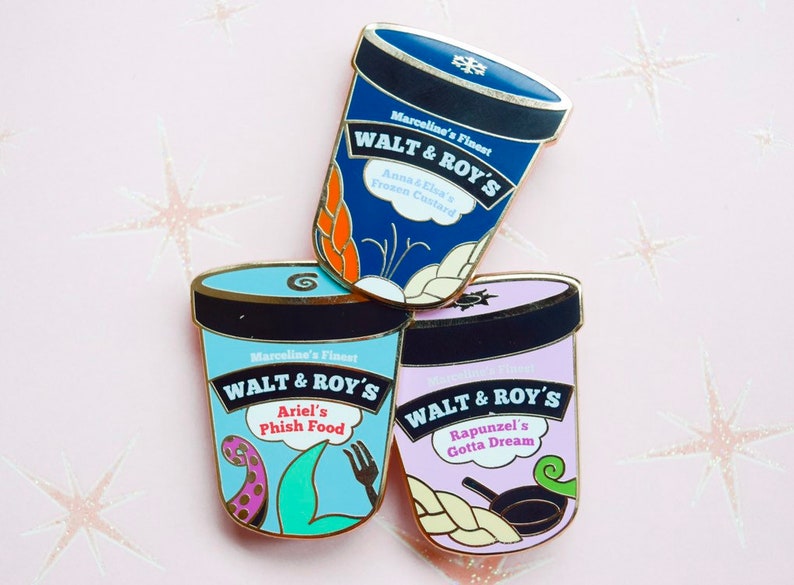 Disney Princess Ice Cream Pins Set of 3 Etsy
