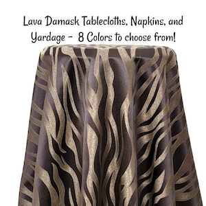 Lava Damask Swatch Only- See our other listing to order the tablecloths and napkins