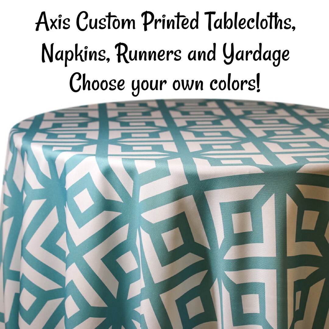 Axis Stripe Custom Printed Tablecloths, Napkins, Table Runners, and ...