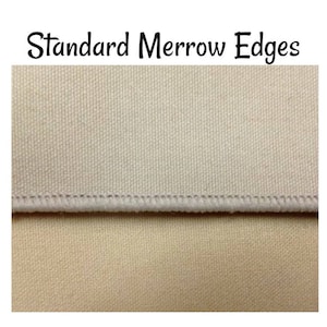 Our standard merrow edges.