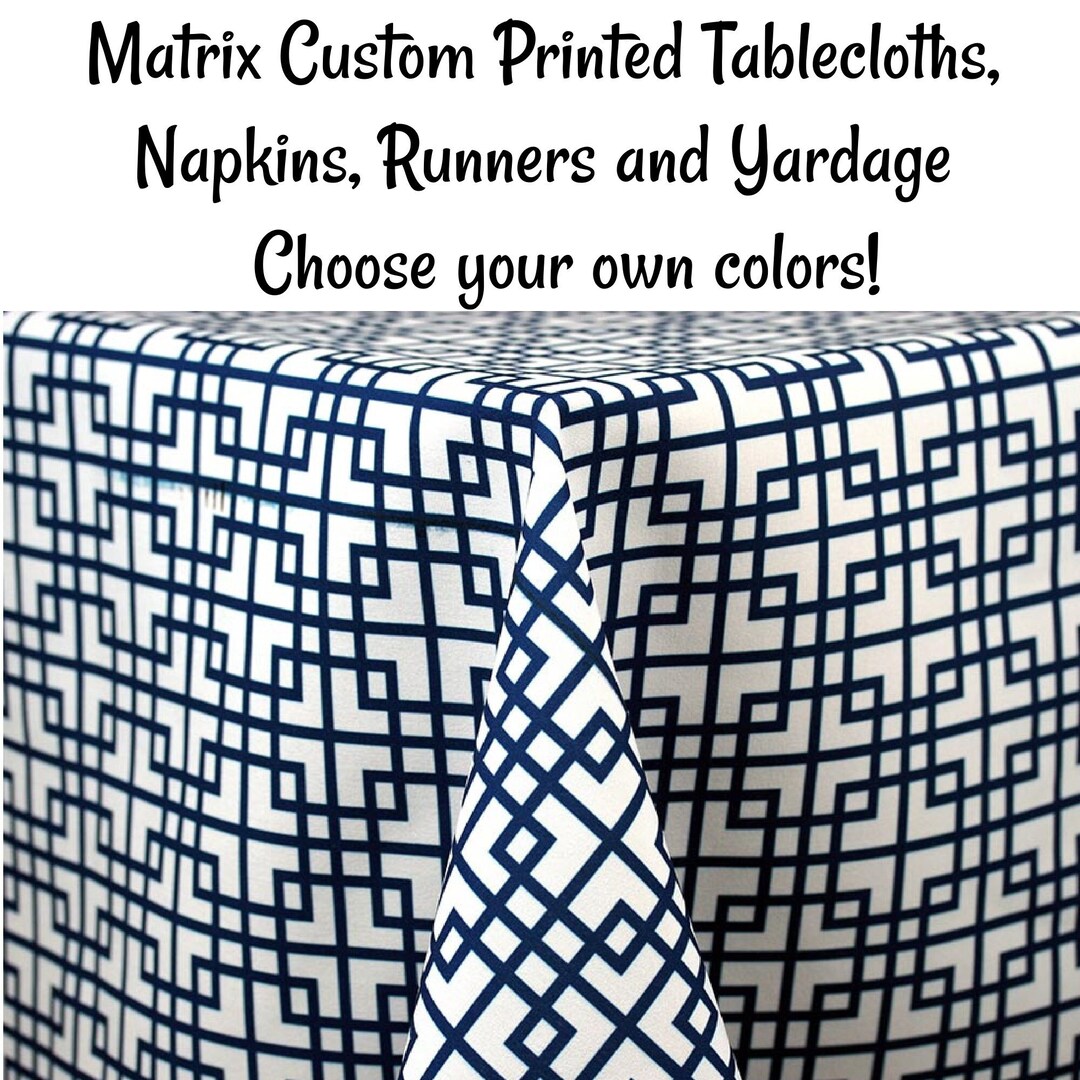 Matrix Custom Printed Tablecloths Napkins, Table Runners, and ...