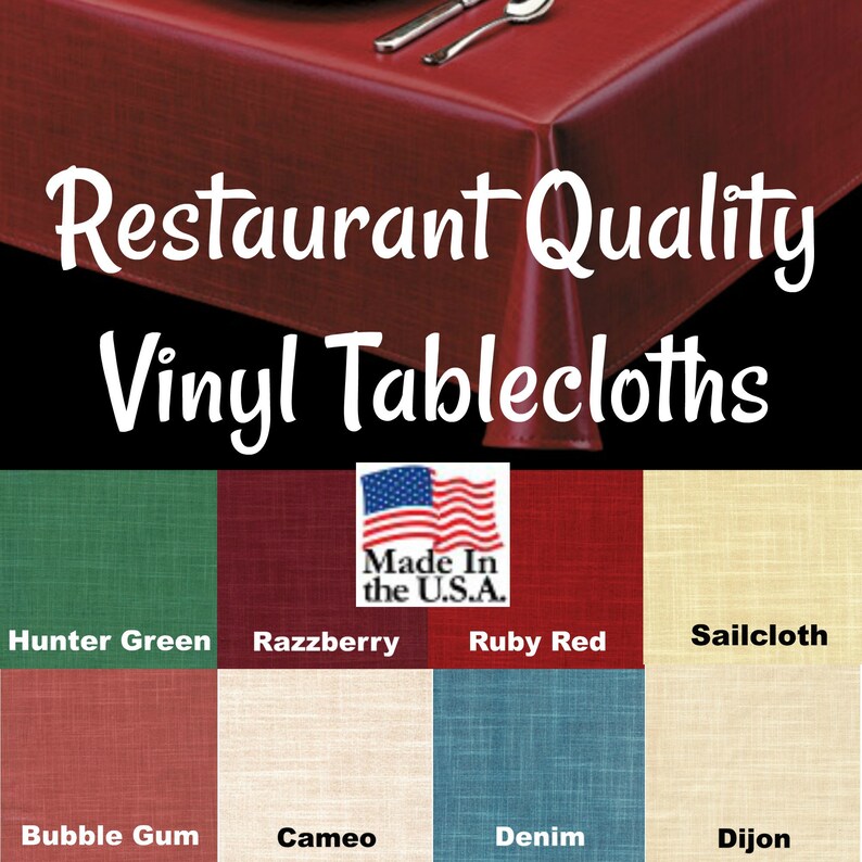 Vinyl Tablecloths 9821 Commercial Grade Vinyl Tablecloth Etsy