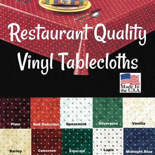 Vinyl Tablecloths 9819 Commercial Grade Vinyl Tablecloth Etsy