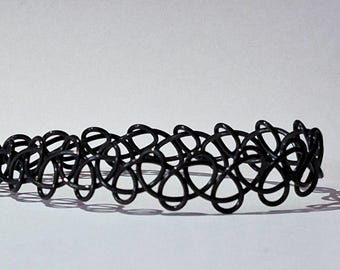 Black tattoo choker bracelet