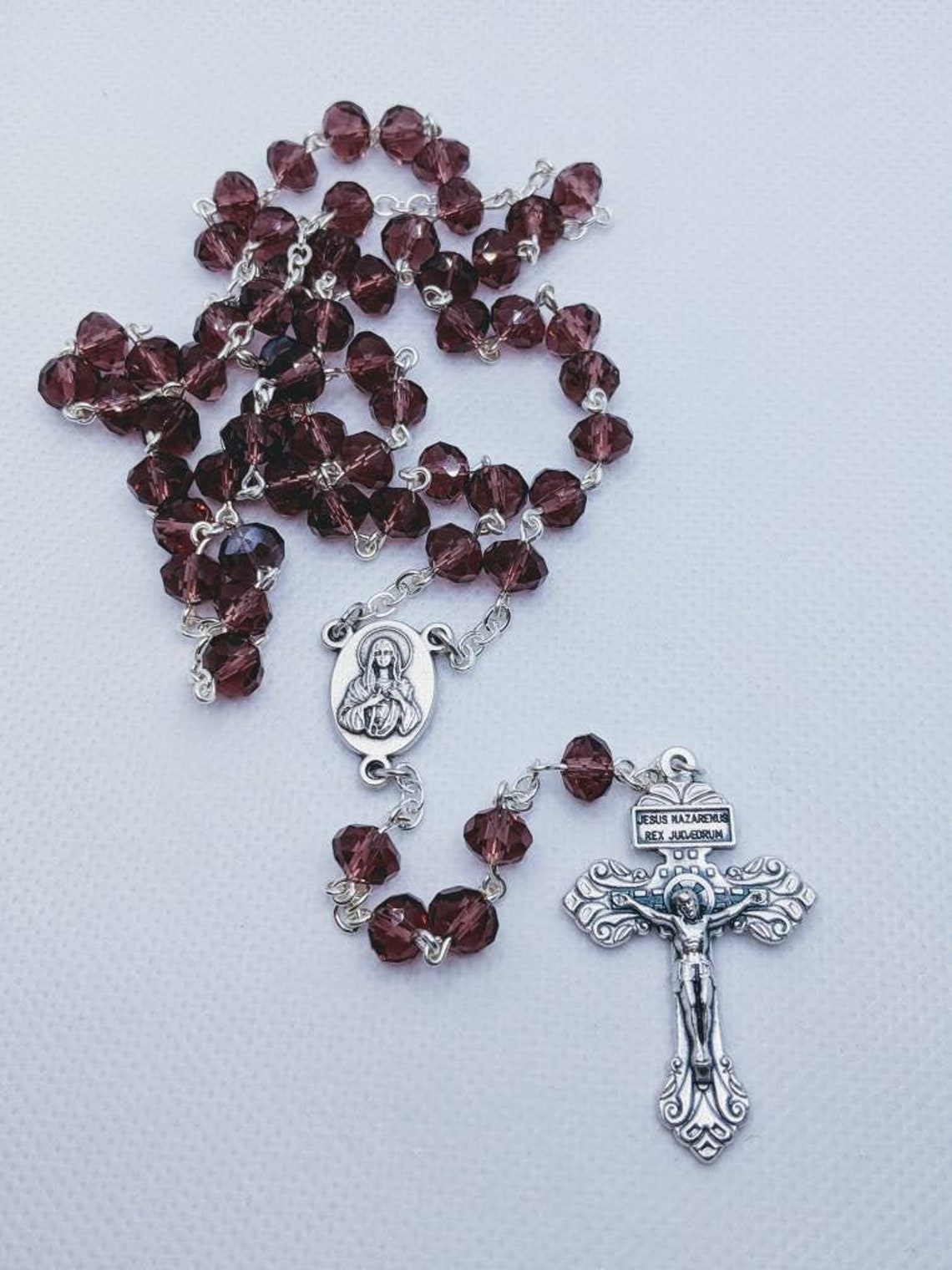 Purple Catholic Rosary | Etsy