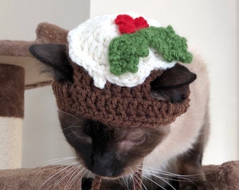 Christmas Plum Pudding Hat for Cats