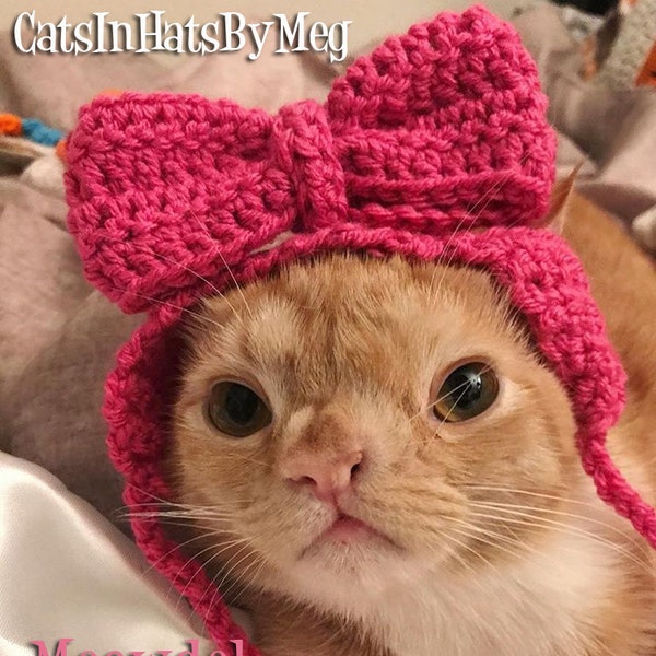 Large Bow Hat for Cats