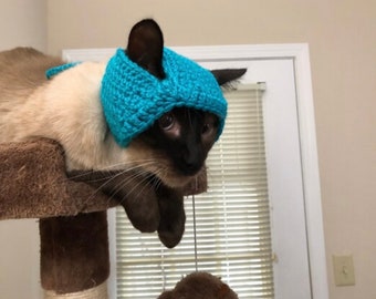小物 ANDWANG Fluffy cat knit hat Cat Hat - Fox Look - Soft Fluffy Knited Hat for Cat Brown