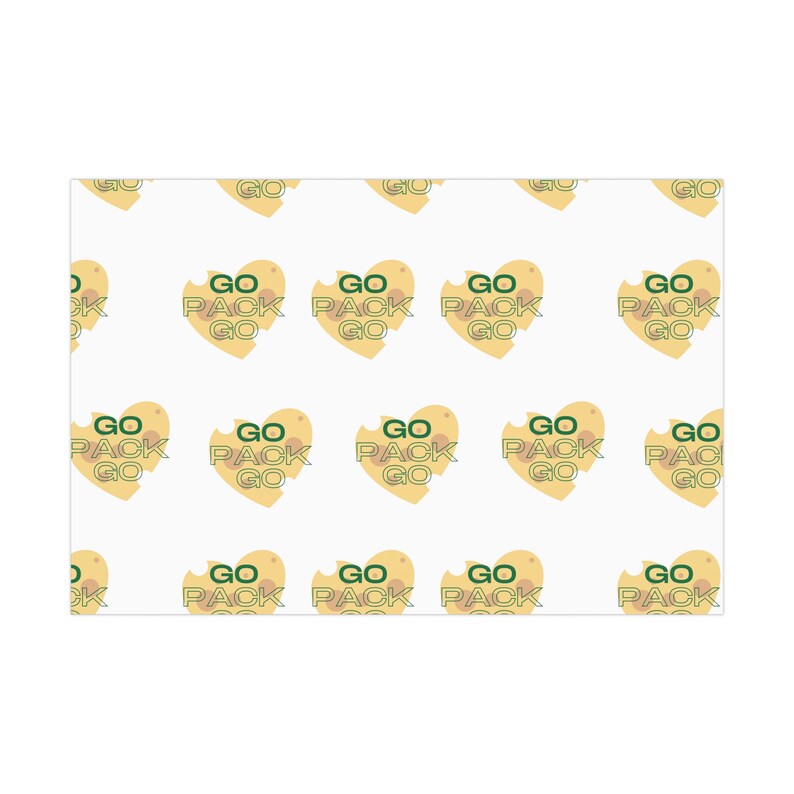 Green Bay Packers Fan Gift Cute Wrapping Paper Funny Gift Etsy UK