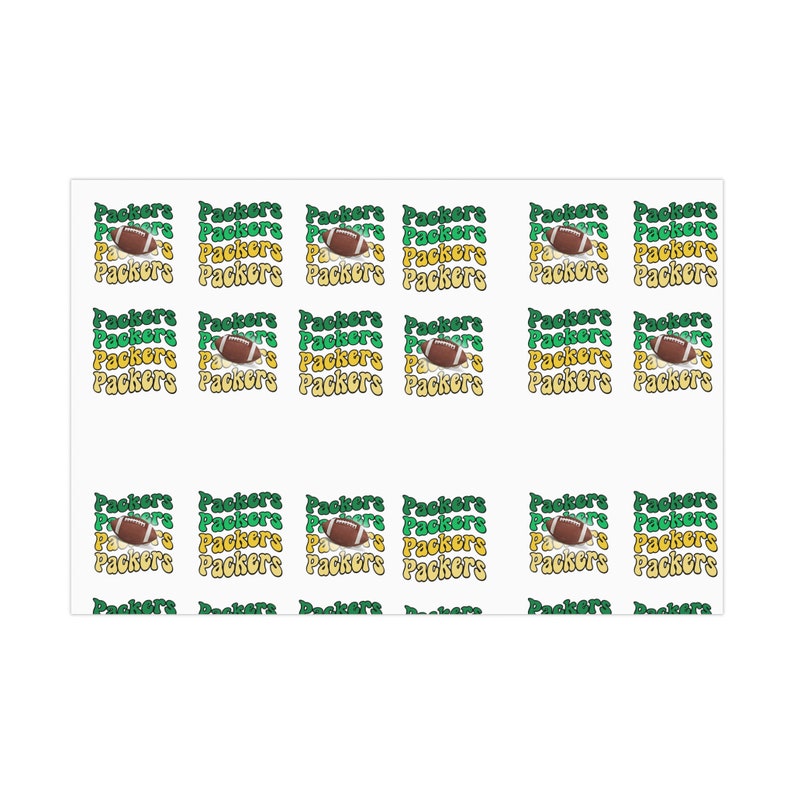Green Bay Fan Gift Cute Packers Wrapping Paper Funny Gift Etsy