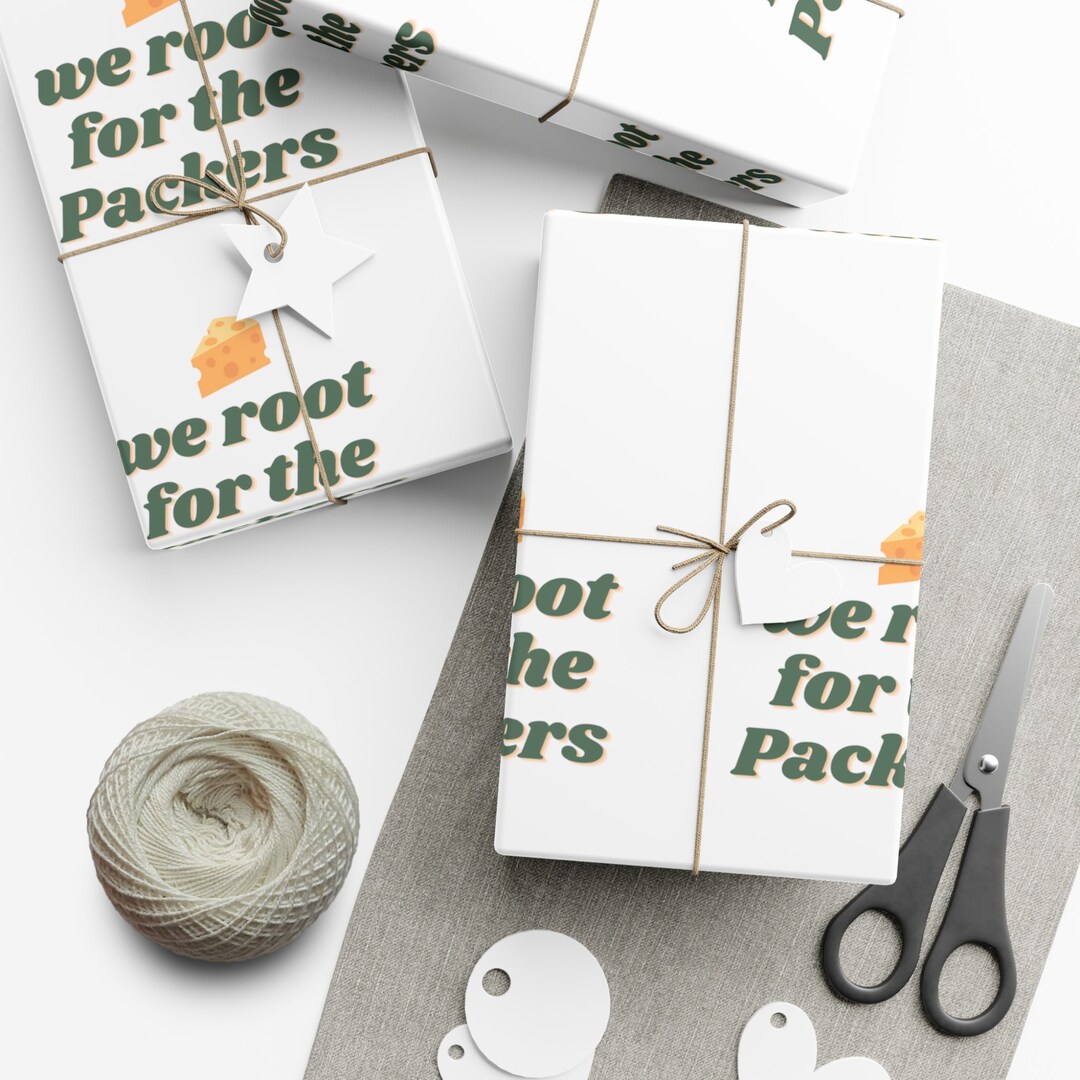 Green Bay Fan Gift Cute Packers Wrapping Paper, Funny Gift Wrap, Funny Wrapping Paper, Gift Wrap