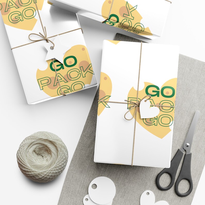 Green Bay Fan Gift Cute Packers Wrapping Paper Funny Gift Etsy