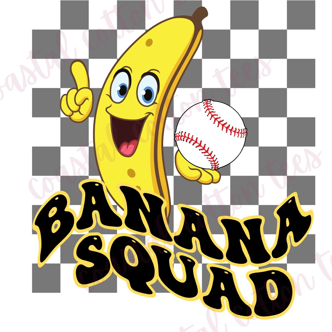 DIGITAL PNG for Banana Shirt, Let's Go Bananas Shirt Design, Baseball