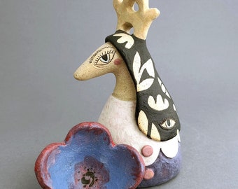 Ceramic sculpture "June Goddess"/ fine art ceramic, home decor, unique art, spiritual sculpture, ceramic figurines,magical art